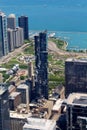 Chicago's view from the 103rd floorof Skydeck Royalty Free Stock Photo